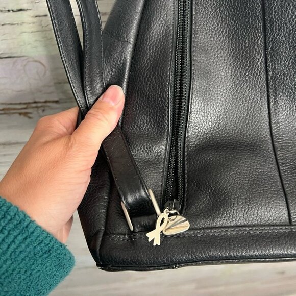 DEREK ALEXANDER  Leather Sling Backpack Zip Straps - Picture 10 of 15